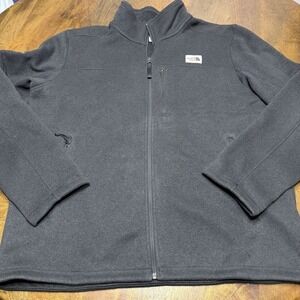 North Face Jacket Fleece Gordon Lyons  Full Zip  XL NEW Black Heather READ